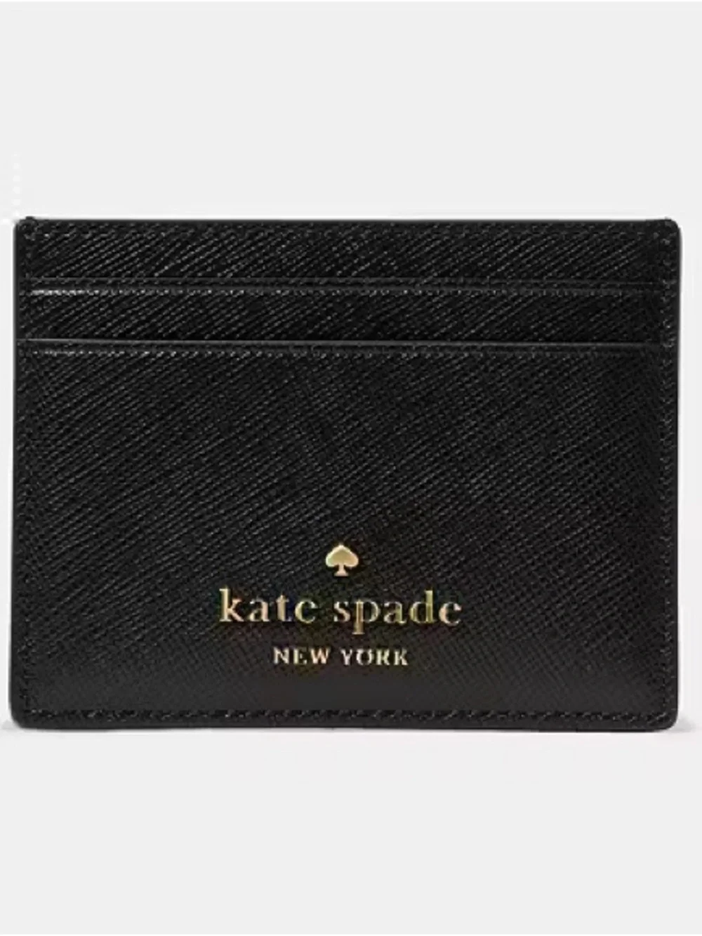 NWT Kate Spade Small Slim Card Holder• Black